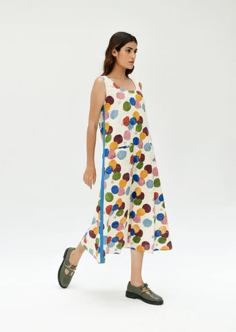 A Model Wearing Multicolor Organic Cotton Void Space Pocket Maxi , curated by Only Ethikal