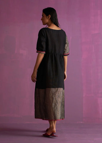 Kiri Signature Linen Dress- Black