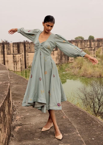 A Model Wearing Multicolor,Pure Cotton Lark Co-ord Set,curated by Only Ethikal