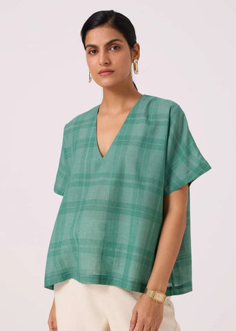 Rue Green Handwoven Top