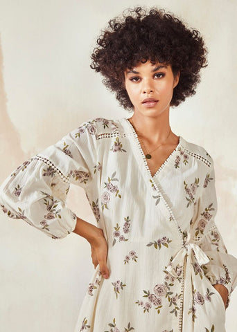 White Ikigai Dress