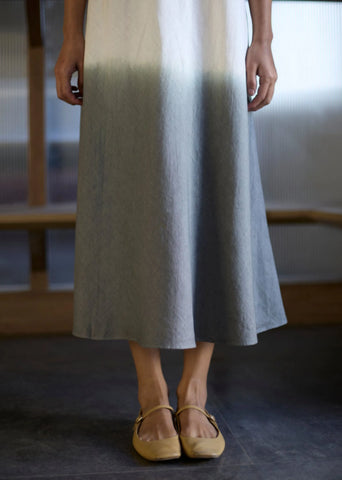 Iro Ombre Hand-Dyed Linen Dress- Grey