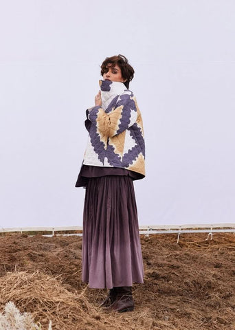 A Model Wearing Multicolor,Pure Cotton Umbre Jacket curated by Only Ethikal