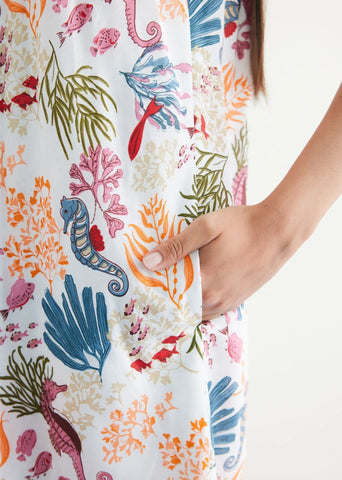 Deep Sea Lyocell Halter Maxi Dress