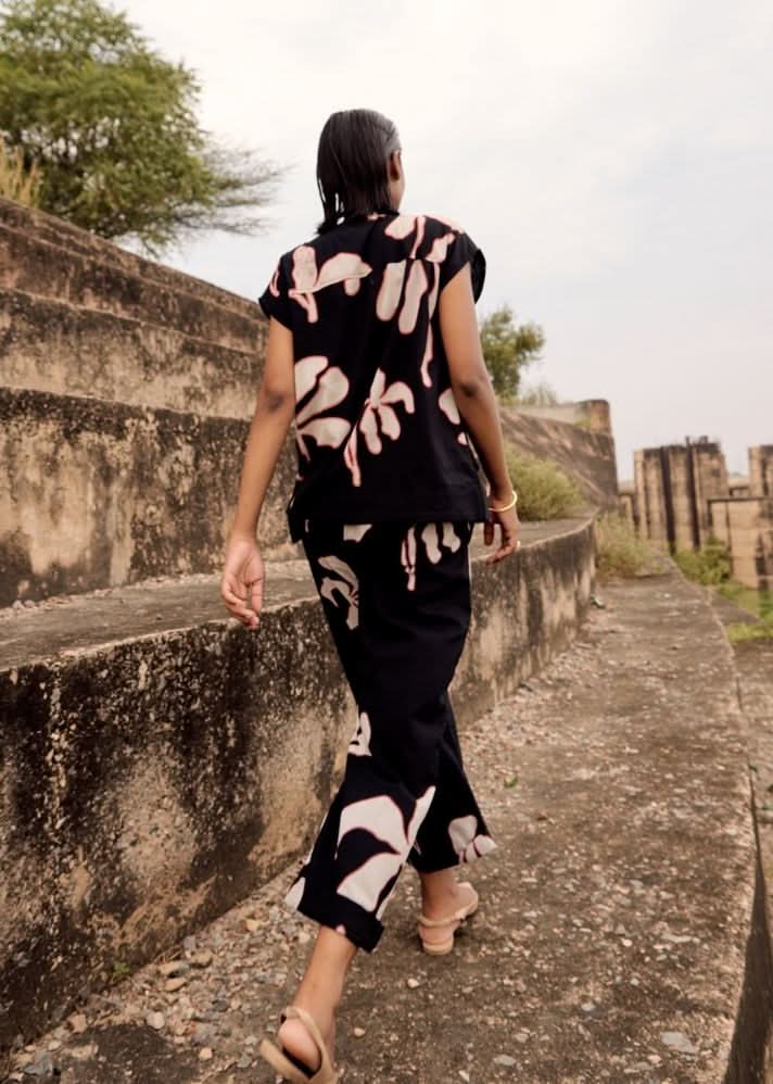 A Model Wearing Multicolor,Pure Cotton Honeycreeper Dress curated by Only Ethikal