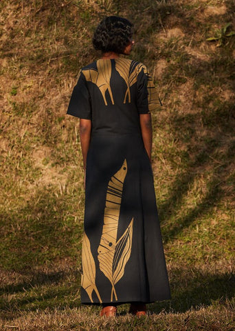 Black and Beige Jumpsuit