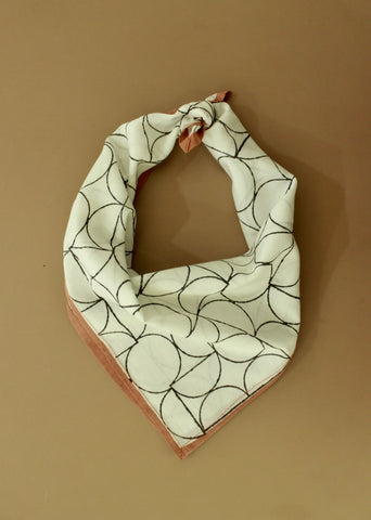 Art Deco Black And White Cotton Square Scarf