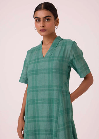 Clover Green Handwoven Dress