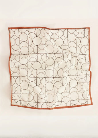 Art Deco Black And White Cotton Square Scarf