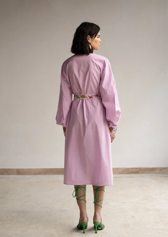 Orchid Bouquet Shirt Dress