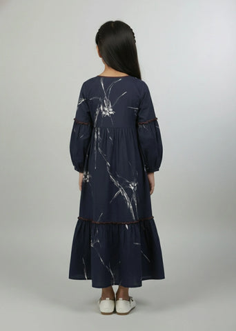 Midnight Bloom Mini Tiered Maxi