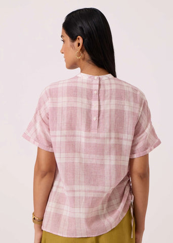 Ursula Checkered Handwoven Top