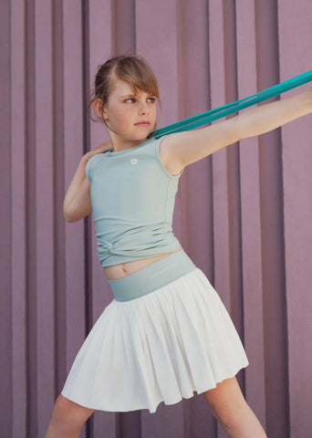 Green Haze & White Flow Skirt