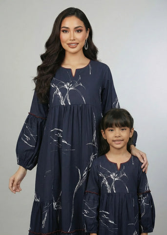 Midnight Bloom Mini Tiered Maxi