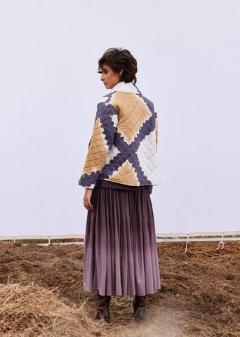 A Model Wearing Multicolor,Pure Cotton Umbre Jacket curated by Only Ethikal