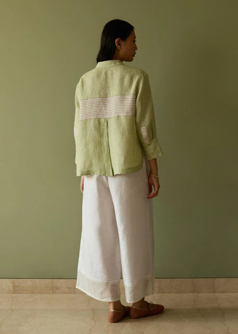 Tia Stripe Linen Co-Ord Set- Meadow