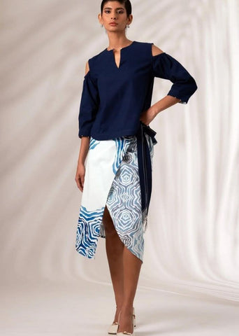 A Model Wearing Multicolor Cotton Twill Mia Co-Ord Set, curated by Only Ethikal