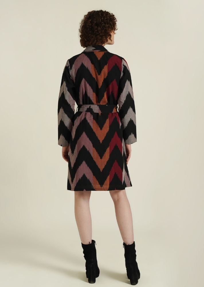 A Model Wearing Multicolor Pure Cotton Royale XXXIV, curated by Only Ethikal