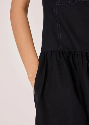 Nuwan Black Quilted Dress