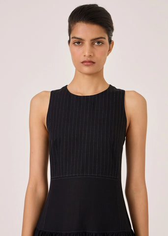 Nuwan Black Quilted Dress