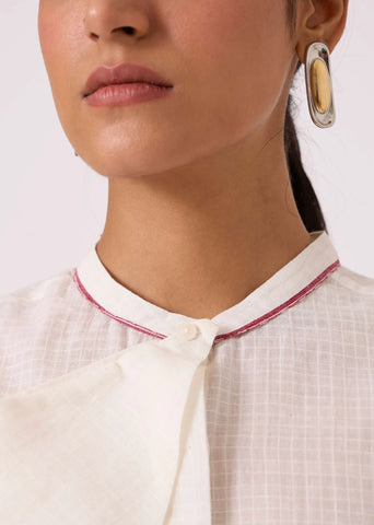 Noah White Handwoven Top