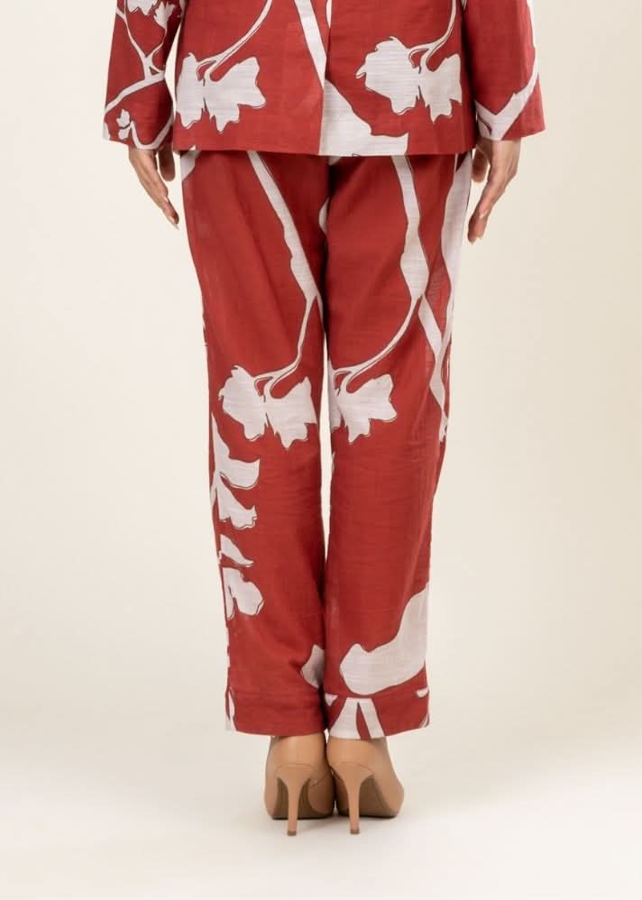 A Model Wearing Multicolor Upcycled Cotton Warren Printed Pants, curated by Only Ethikal