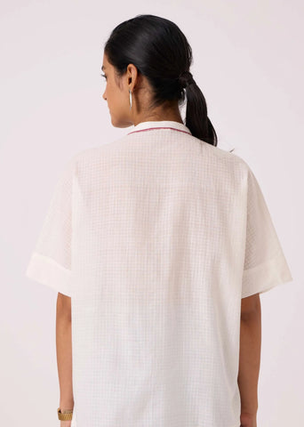 Noah White Handwoven Top