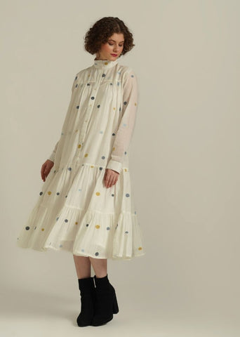 A Model Wearing Beige Pure Cotton Royale XXXVI, curated by Only Ethikal
