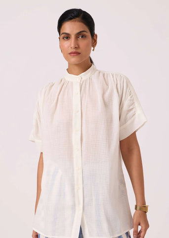Patt White Handwoven Top