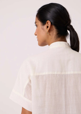 Patt White Handwoven Top