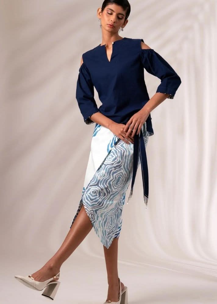 A Model Wearing Multicolor Cotton Twill Mia Co-Ord Set, curated by Only Ethikal