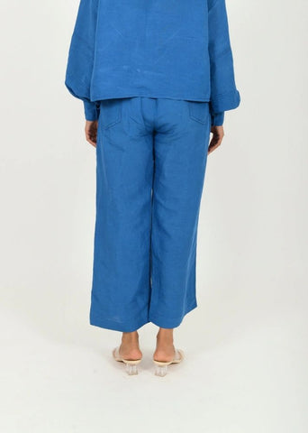 Classic Blue Linen Pants