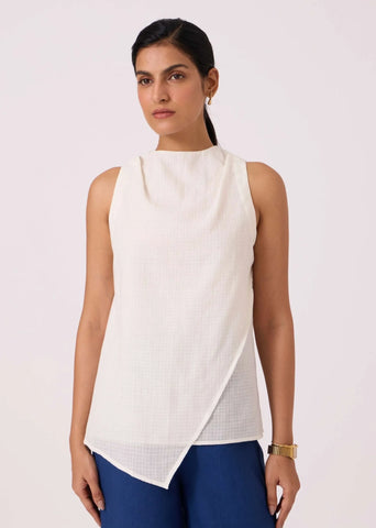 Sonya White Handwoven Halter Top