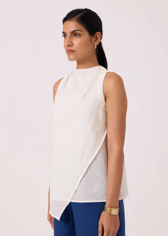 Sonya White Handwoven Halter Top