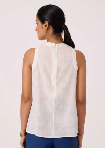 Sonya White Handwoven Halter Top