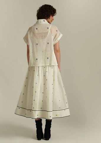 A Model Wearing Beige Pure Cotton Royale XXXVIII, curated by Only Ethikal