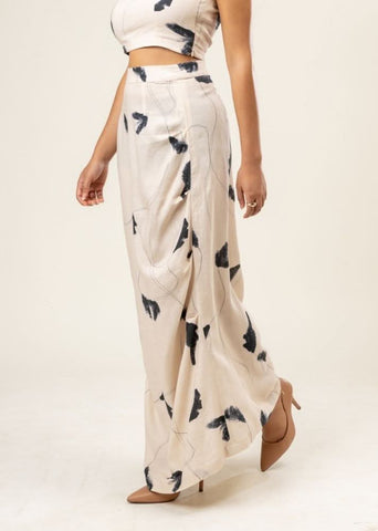 A Model Wearing Multicolor Upcycled Cotton Marcela Printed Skirt, curated by Only Ethikal