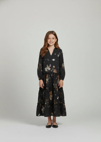 Layali Black Tiered Dress | Mom & Me Duo Set