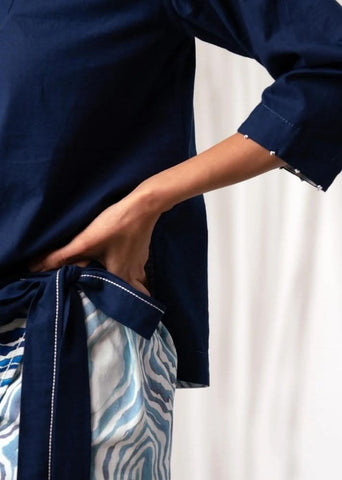 A Model Wearing Multicolor Cotton Twill Mia Co-Ord Set, curated by Only Ethikal