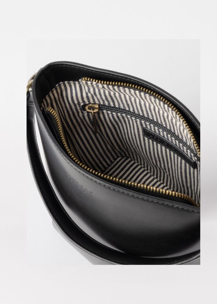 Product image of Multicolor Upcycled Cotton Ash Grary & Moon Box Clutch - Changeable Sleeve, curated by Only Ethikal