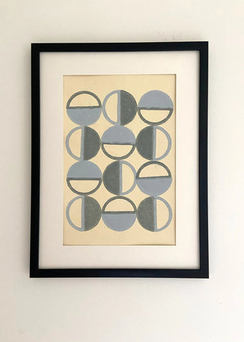 Unity- Handblock Printed Artwork On Handmade Paper- 12" X 18"