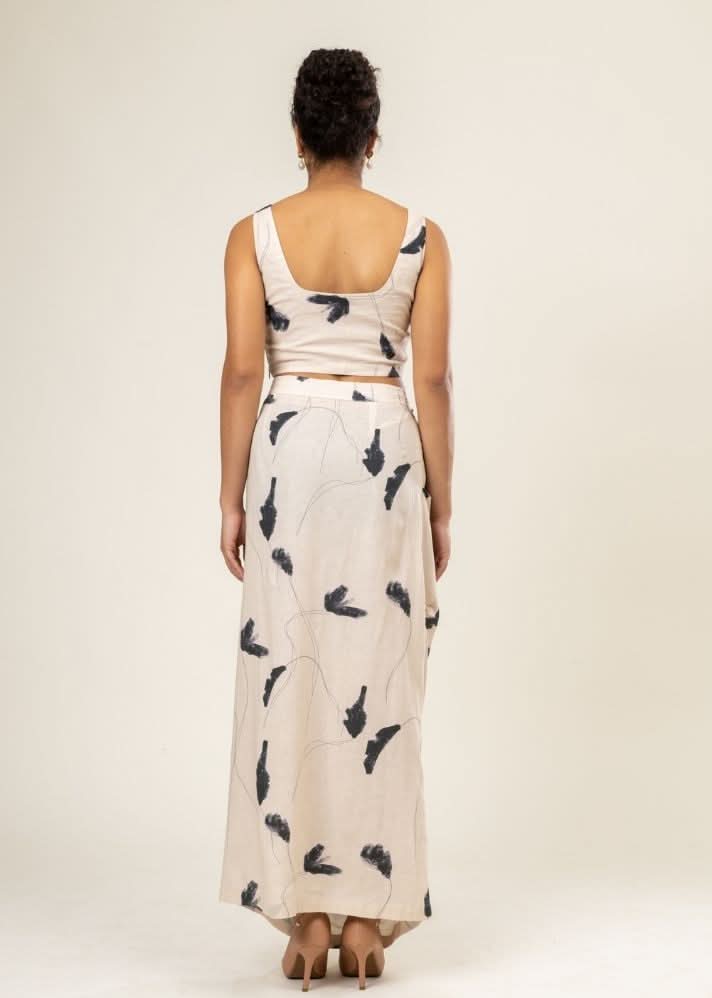 A Model Wearing Multicolor Upcycled Cotton Vera Printed Set, curated by Only Ethikal