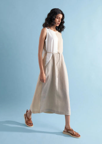 Asuka Color-Blocked Dress- Dawn