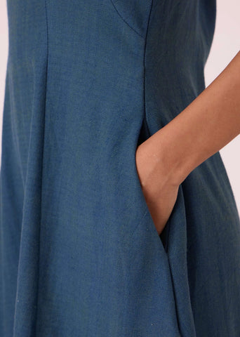 Emy Blue Handwoven Dress