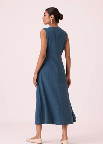 Emy Blue Handwoven Dress