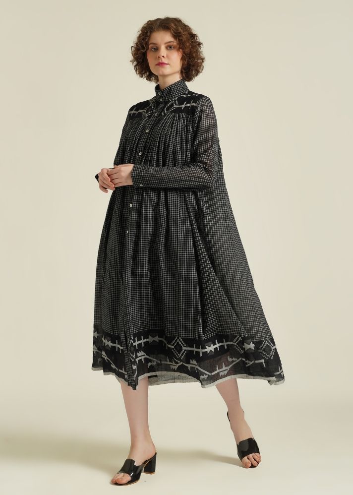 A Model Wearing Black Pure Cotton Royale XLI, curated by Only Ethikal