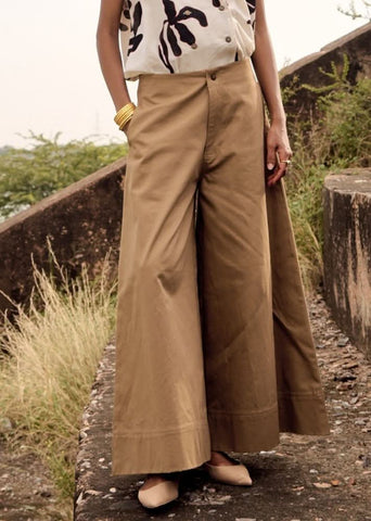 A Model Wearing Blue Pure Cotton Blue Tail Trouser curated by Only Ethikal
