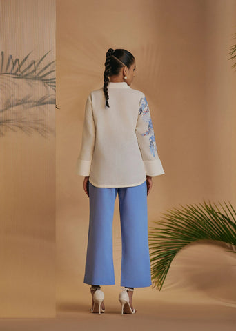 Origani Ivory Blue Flora Co-Ord Set
