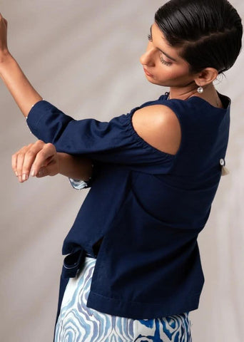 A Model Wearing Multicolor Cotton Twill Mia Co-Ord Set, curated by Only Ethikal