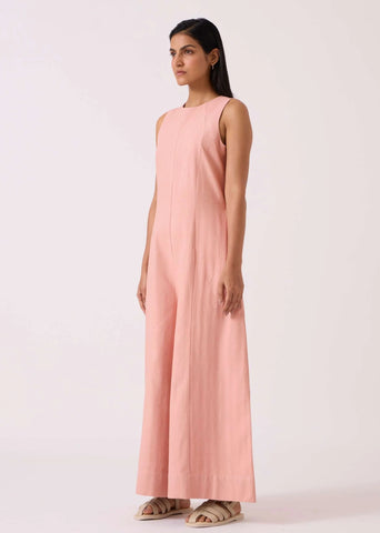 Vronsky Pink Handwoven Jumpsuit